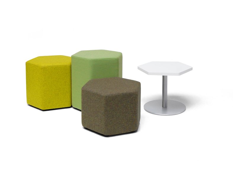 Hex with Pedestal Table